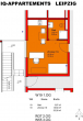 App. 19 + 37 + 55 - Grundriss - +++ iQ Apartments – Möblierte Studentenwohnungen in Zentrumsnähe +++