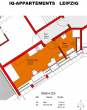 App. 68 - Grundriss - +++ iQ Apartments – Microliving in Leipzig – Smartes Wohnen in Zentrumsnähe +++