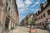 Blick in die Marktstraße - Friseure Aufgepasst! Exklusiver Friseusalon mit Kosmetikbereich im Obergeschoss direkt am Markt!